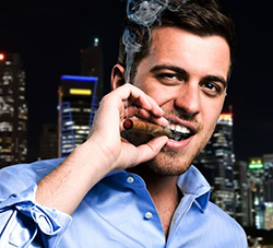 confident man with cigar